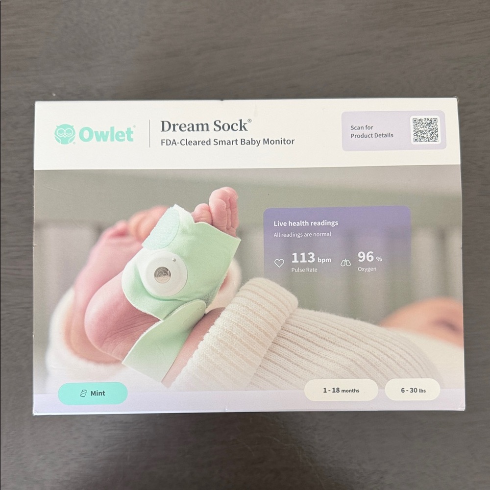 Owlet Dream Sock Smart Baby Monitor - Mint